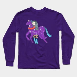 Purple Unicorn Long Sleeve T-Shirt